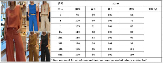 2025 New Summer Women's Suit Vest Pullover Top Button Trousers Simple Casual Street Fashion 2-piece Set for Female