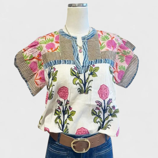 Uriela - Hímzett Boho Blúz