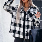 Eloise női kockás blúz – Oversize szabás texturált anyaggal és klasszikus mintával