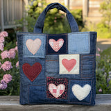 Steppelt táska – Patchwork szív