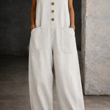 Vivienne - Vintage Mosott Pamut Farmer Kezeslábas