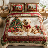 3 részes steppelt ágyneműszett – Golden retriever