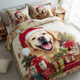 3 részes steppelt ágyneműszett – Golden retriever