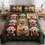 3 részes steppelt ágyneműszett – Golden retriever