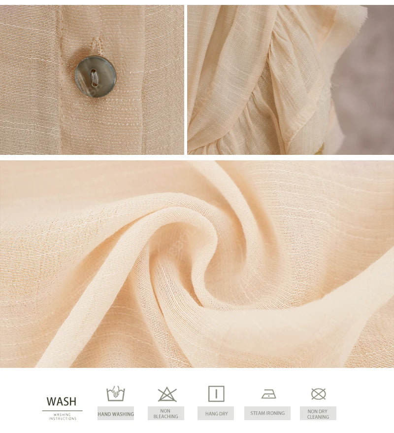 Sexy Deep V-neck Butterfly Sleeve Self Belted High Waist Button Front Open Summer Beach Dress WhiteTunic Women Beachwear Q1208