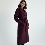 Victoria női oversize kabát – vegyes gyapjú kabát bordó elegáns szabású