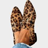 Gia - Elegáns Leopárd Mokaszin