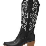 Hegyes orrú, blokksarkú cowboy csizma - Brandy