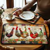 Steppelt tányéralátét – Kakasos patchwork