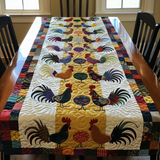 Steppelt asztali futó – Kakasos patchwork