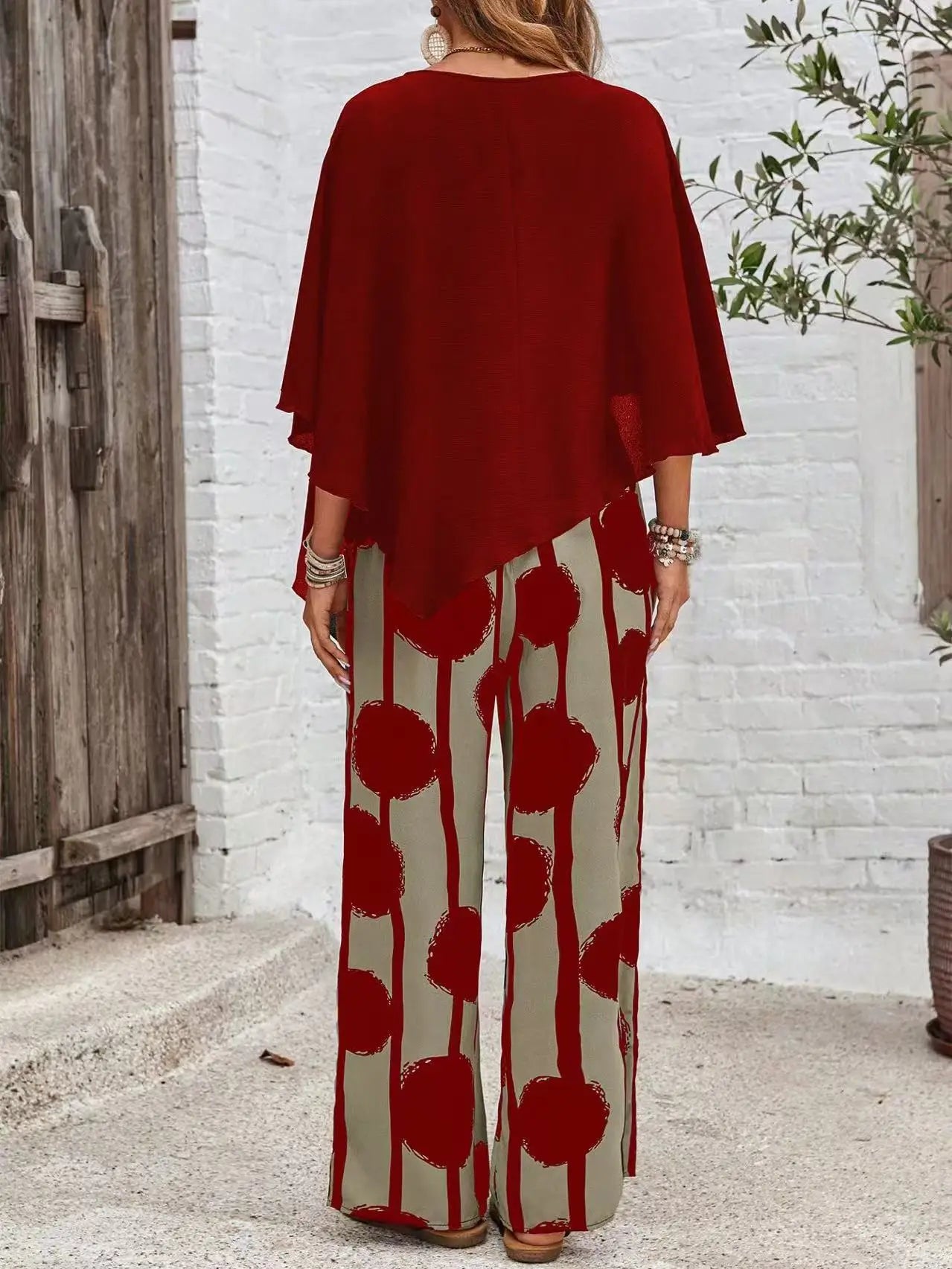 Pant women 2026 casual new loose confortable dot print fashion casual wide-leg pants