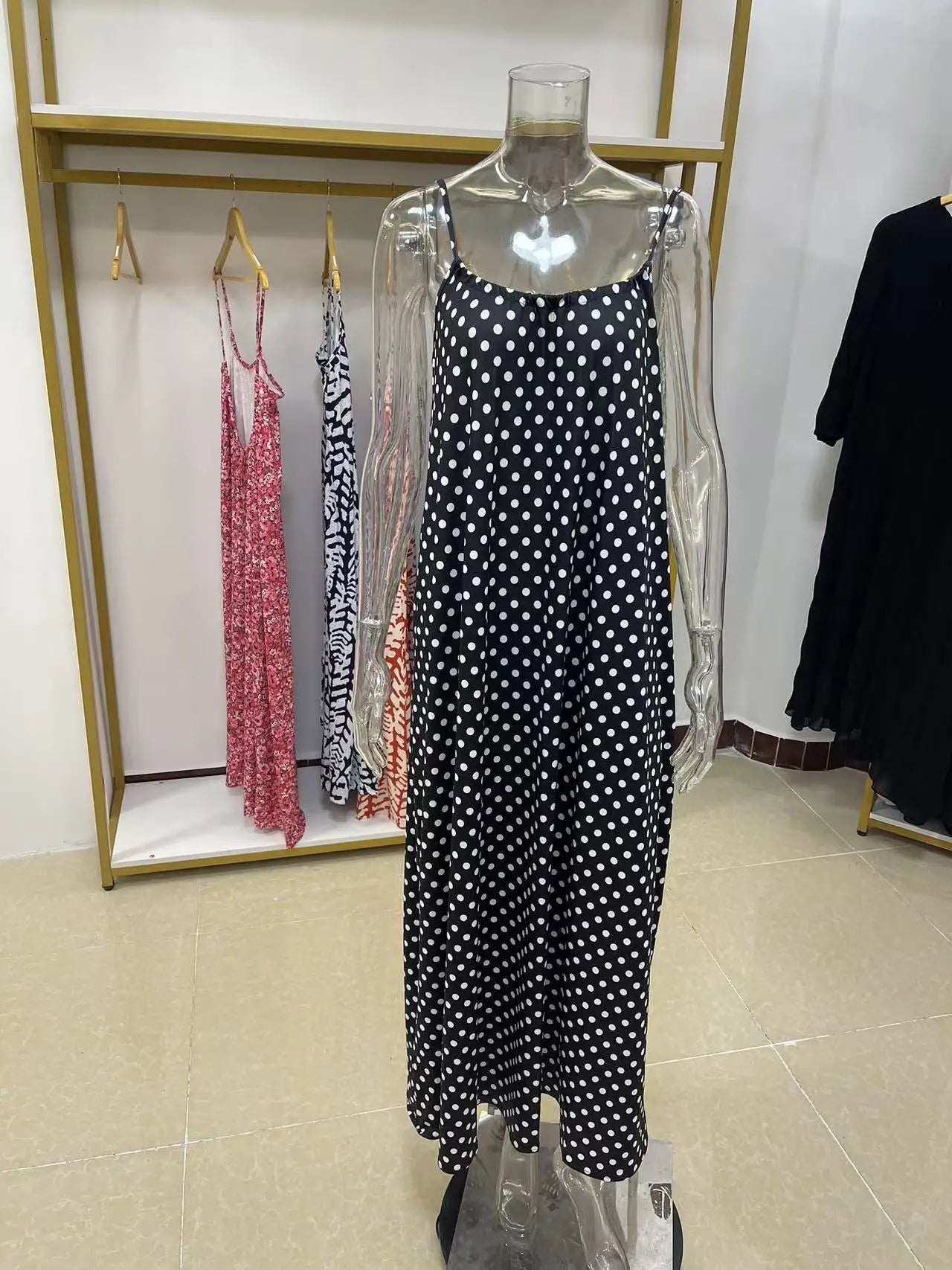 2026 New Model: Strapless Back-Disclosing Printed Long Dress – Summer Vacation Style, Comfortable Dress