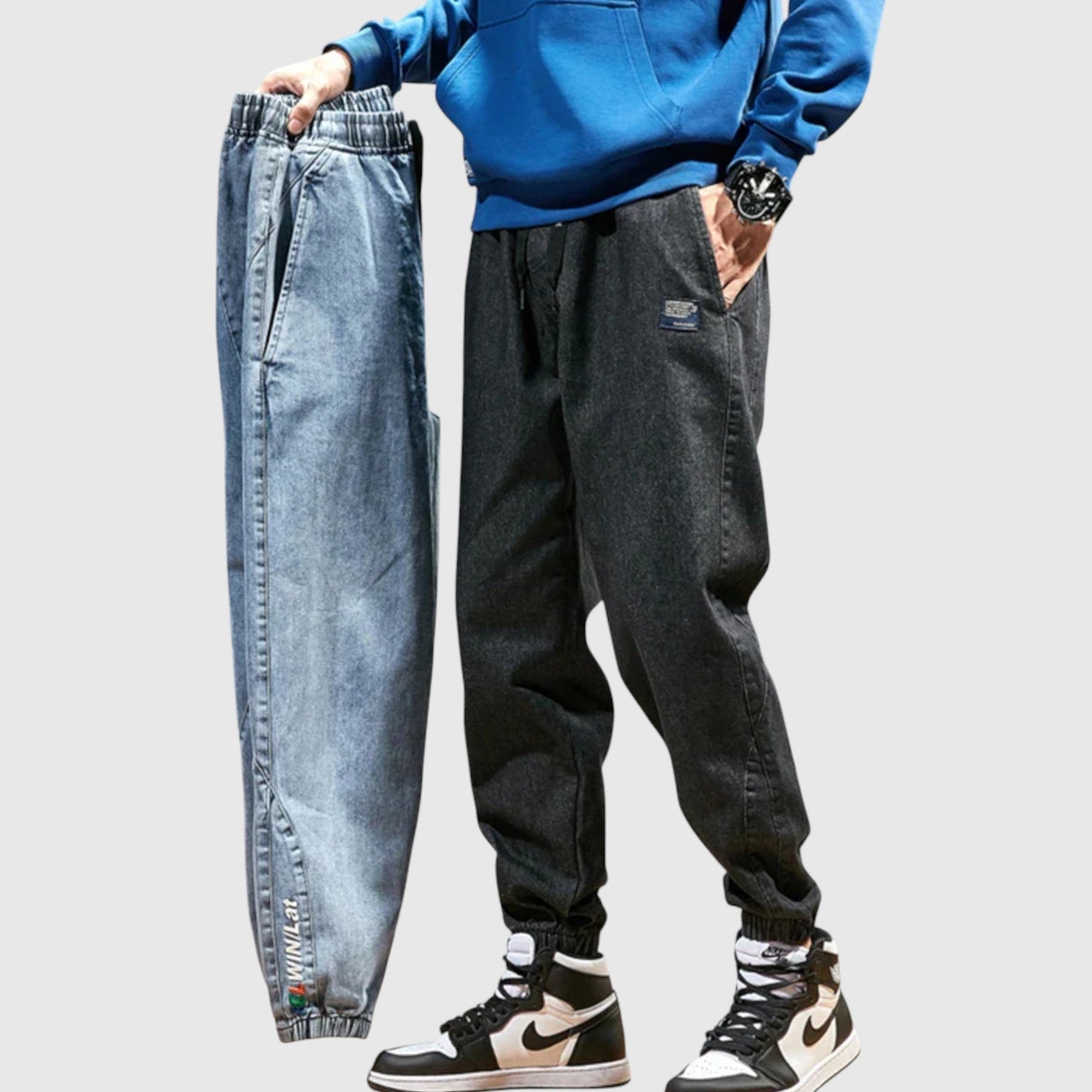Elegáns farmer jogger nadrág