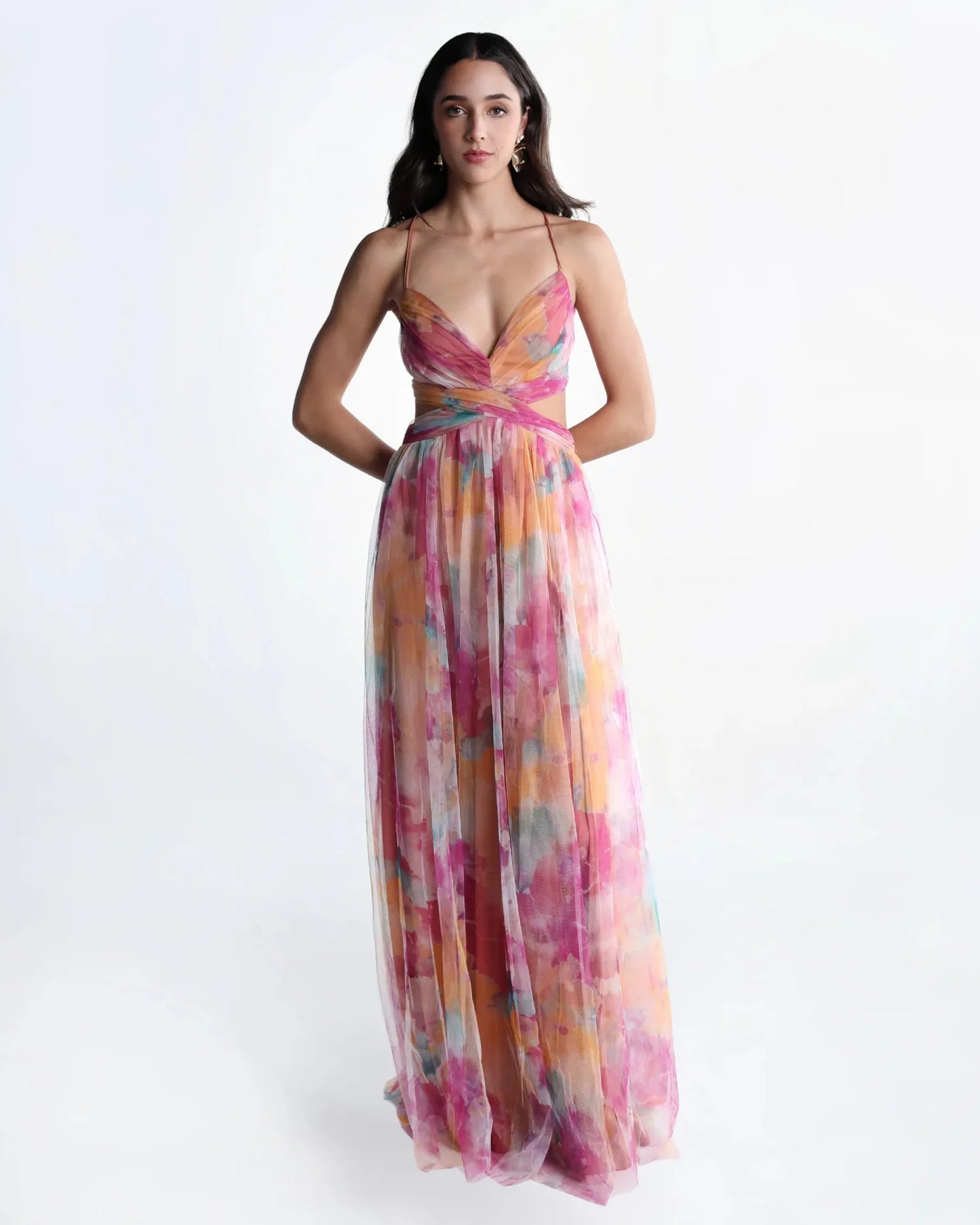 2026 Summer Fashion New Women's Elegant Beach Vacation Dress with Strap Color Blocked Printing Party Grand Display, Long Dress