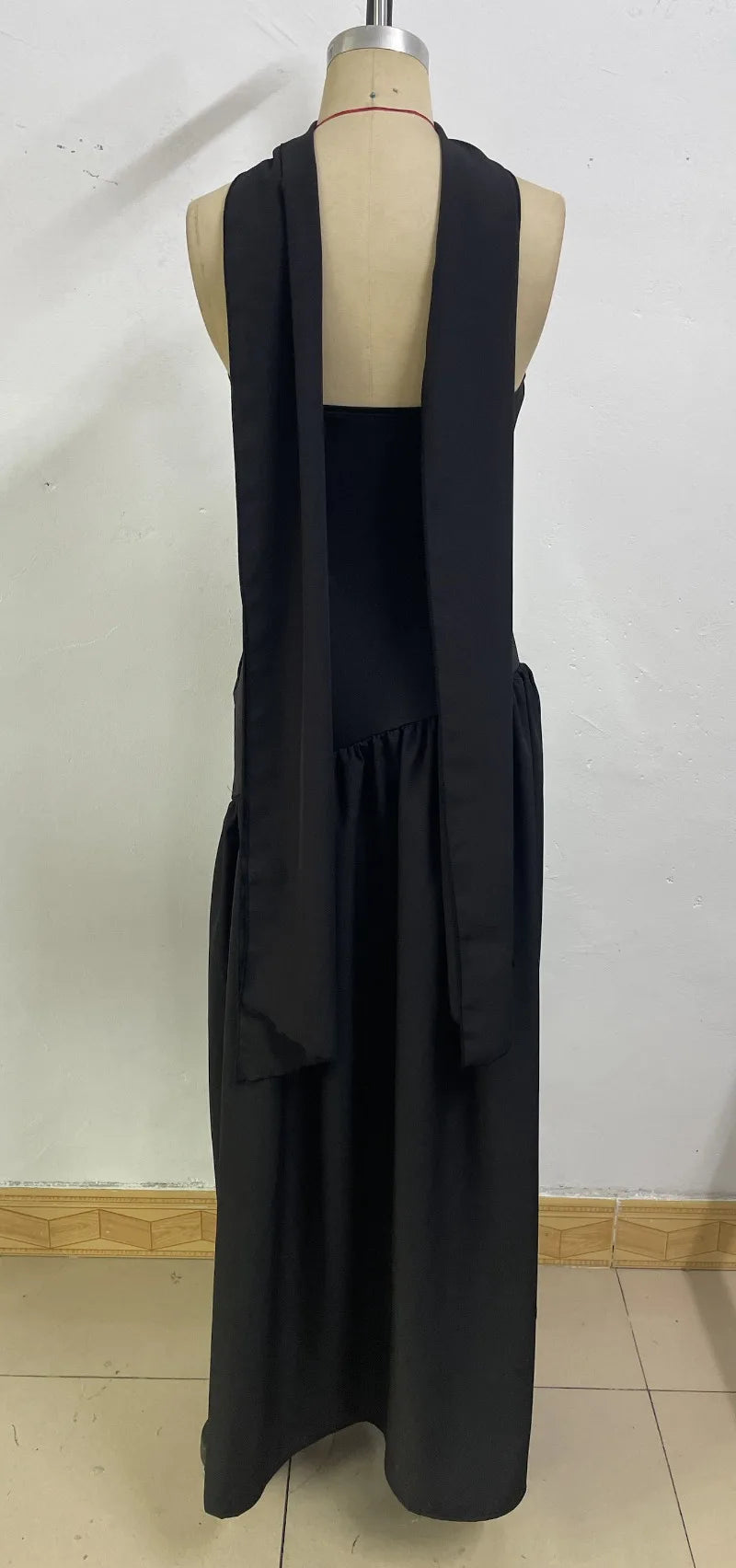 Summer Elegant Fashion Sexy Slit Backless Evening Party Ceremony Flowy Long Dresses For Women Dress With Scarf