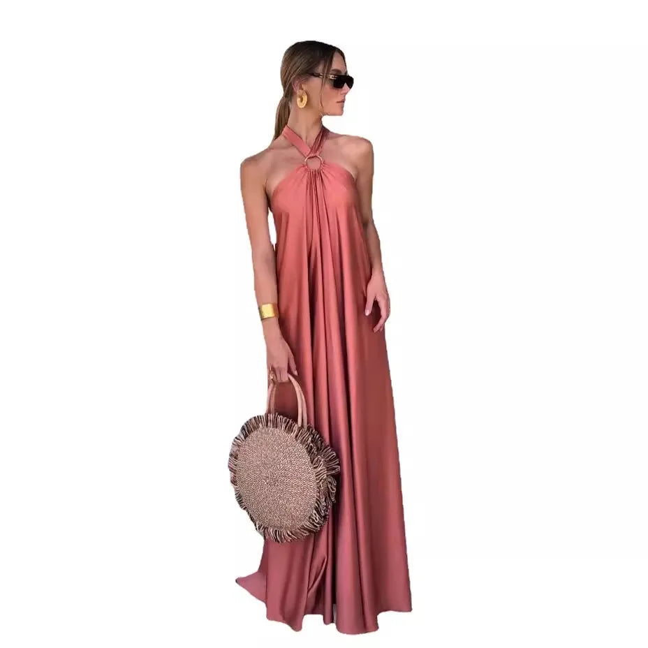 Women's Satin Camisole Dress Party Travel Dress Vestido Playa Mujer Sexy Dresses Vestido Mujer