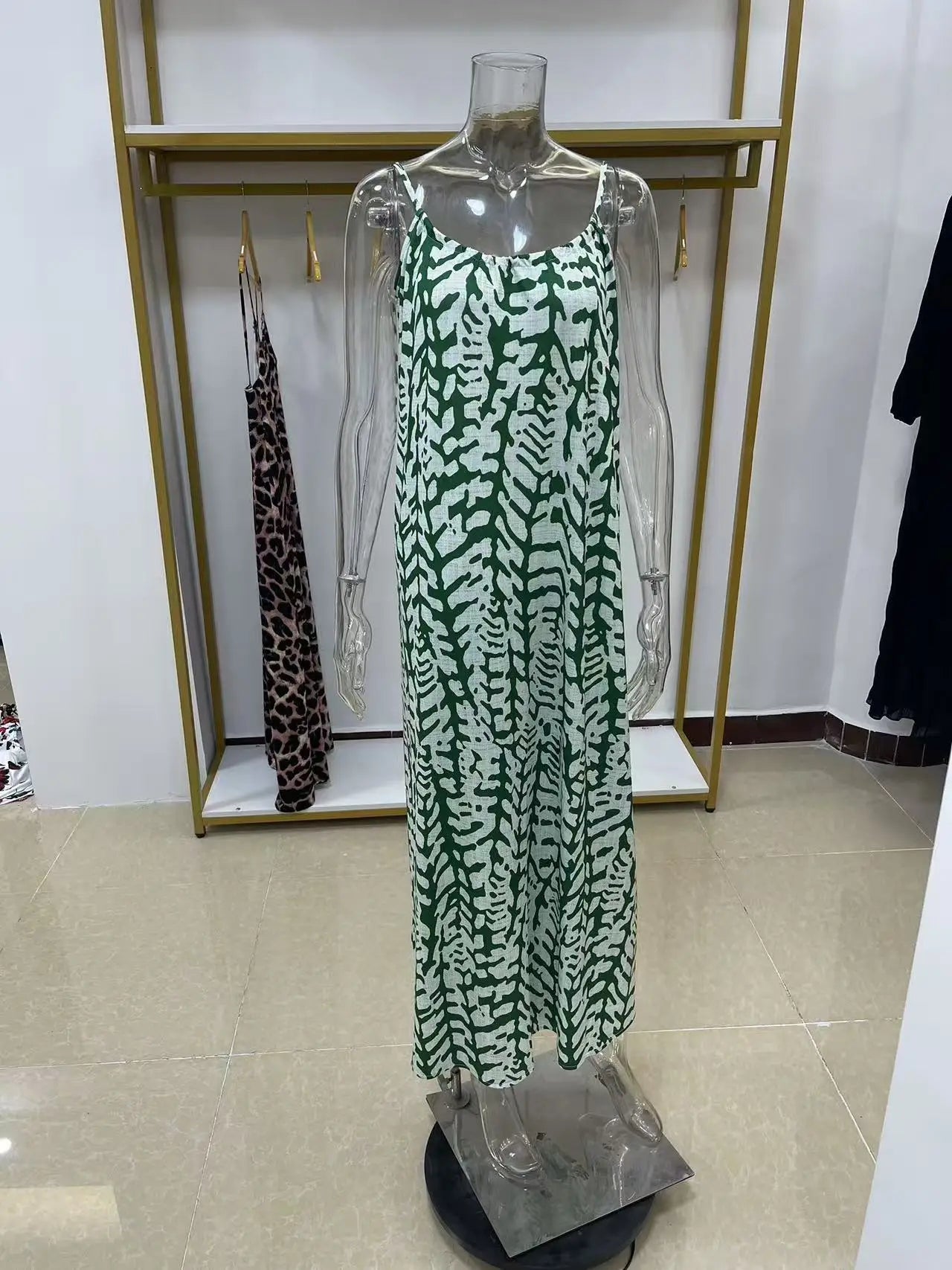 2026 New Model: Strapless Back-Disclosing Printed Long Dress – Summer Vacation Style, Comfortable Dress