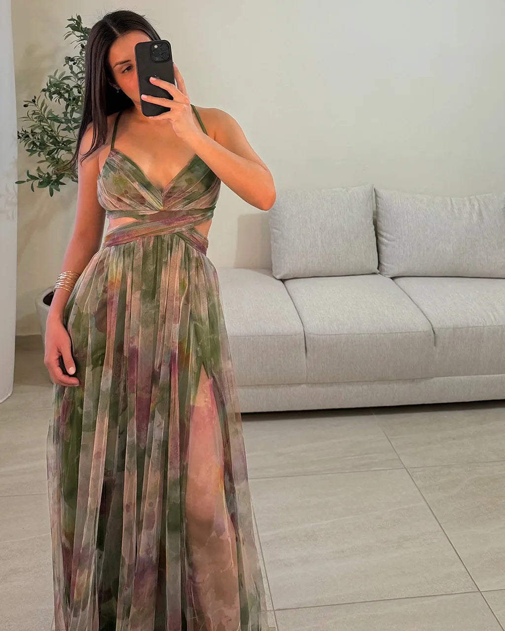 2026 Summer Fashion New Women's Elegant Beach Vacation Dress with Strap Color Blocked Printing Party Grand Display, Long Dress