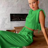 Vászon Crop Top Szett