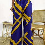 Geometrikus Wide-Leg Nadrág