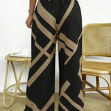 Geometrikus Wide-Leg Nadrág