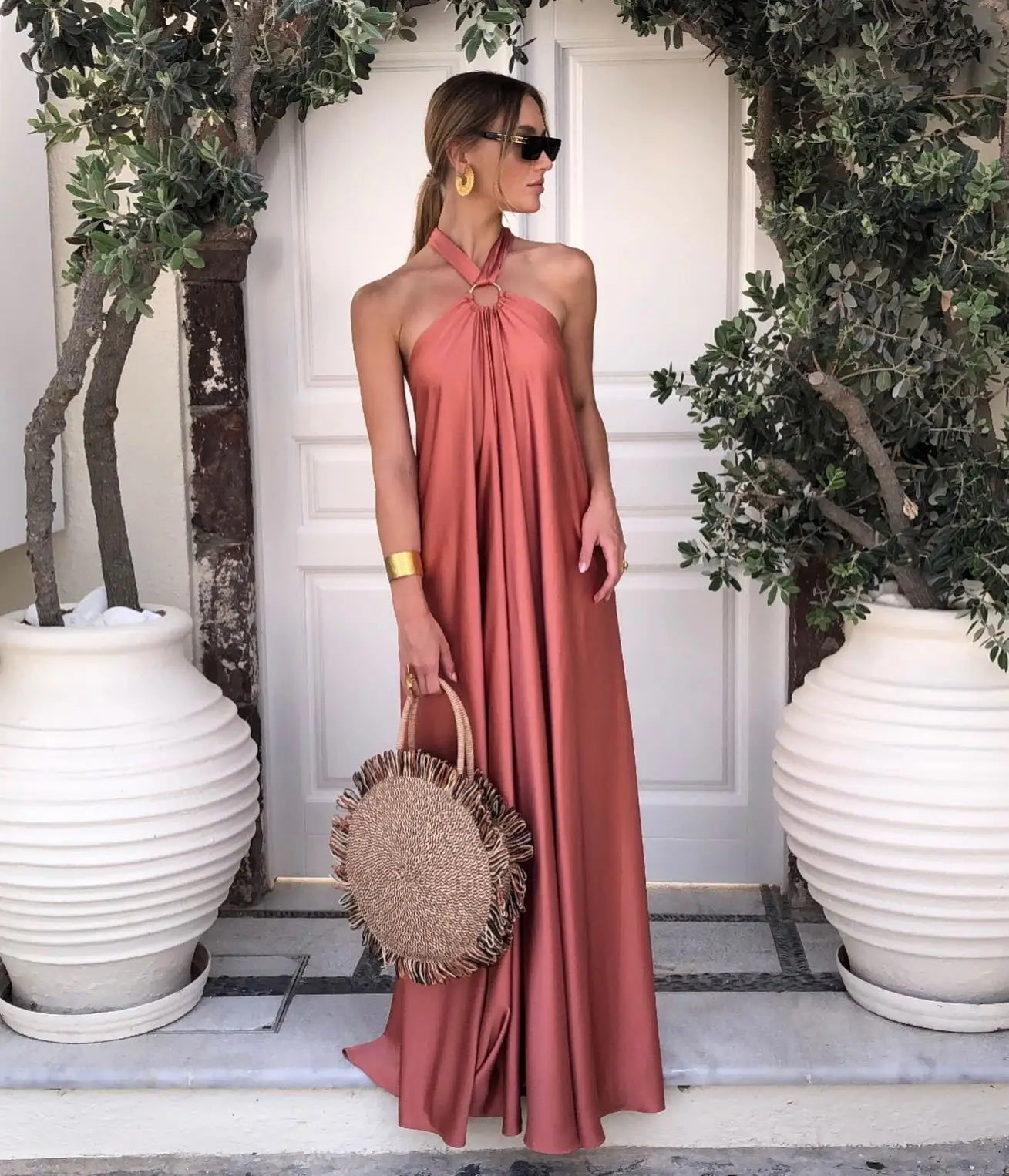 Women's Satin Camisole Dress Party Travel Dress Vestido Playa Mujer Sexy Dresses Vestido Mujer