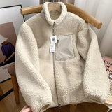 Lily Manteau Teddy Női – Meleg Dzseki Magas Gallérral, Cipzáras Zsebekkel és Laza Vágással