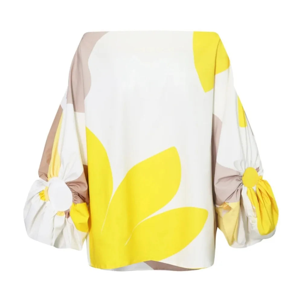 Fashionable Fringed Printed Women Skirt Two-piece Set Spring Autumn Elegant Slanted Collar Mid Length Sleeve Women's Skirt Set
