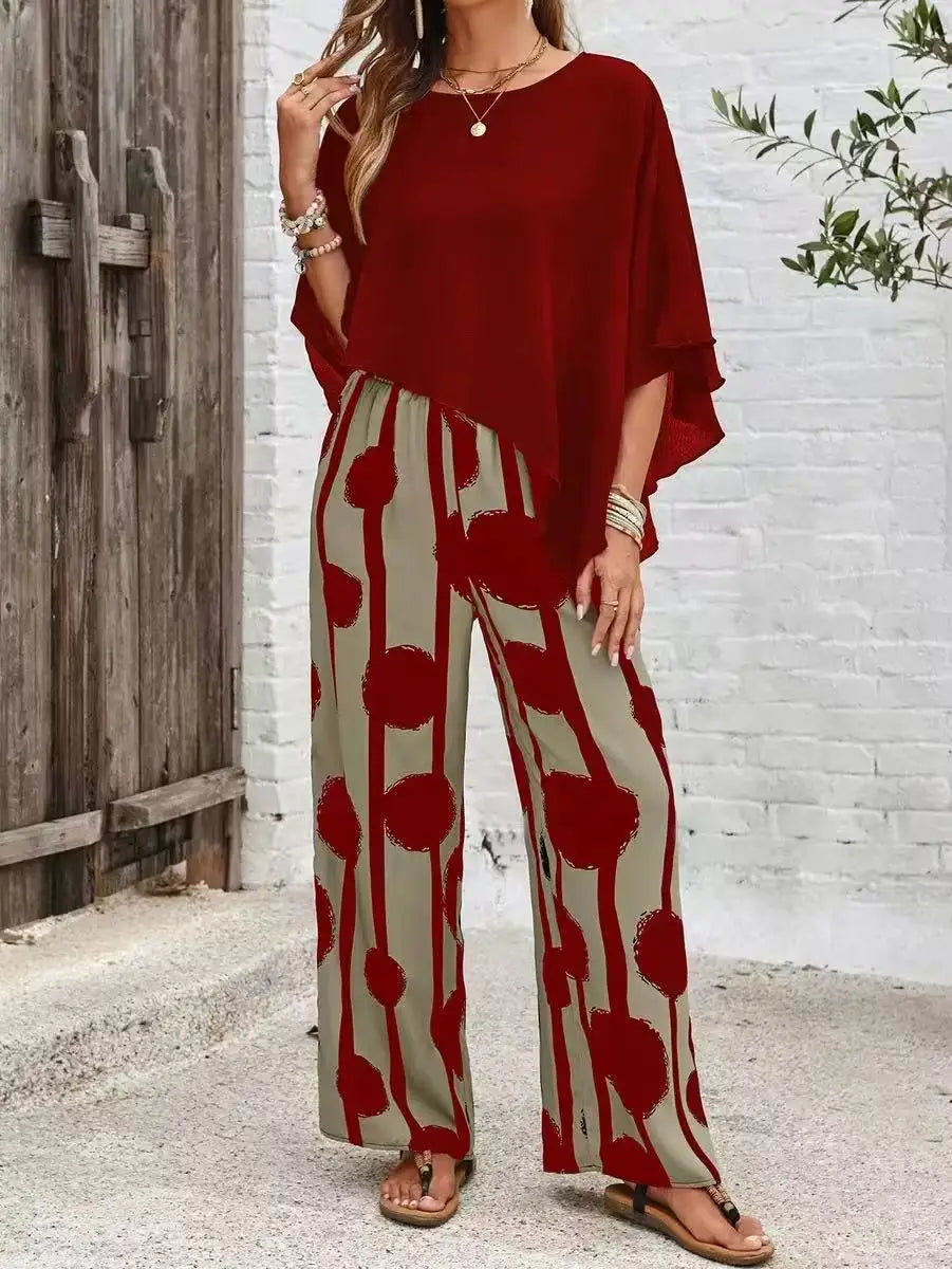 Pant women 2026 casual new loose confortable dot print fashion casual wide-leg pants