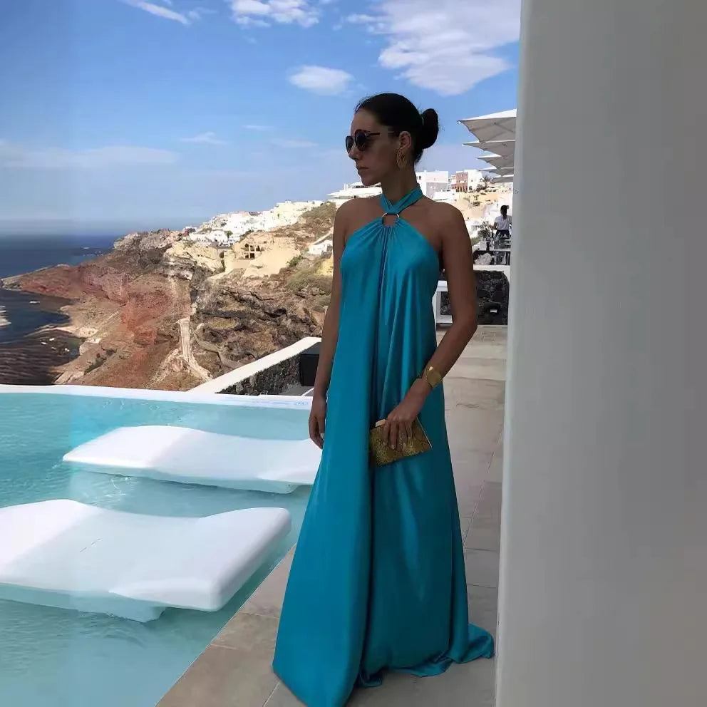 Women's Satin Camisole Dress Party Travel Dress Vestido Playa Mujer Sexy Dresses Vestido Mujer