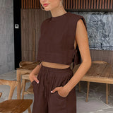 Vászon Crop Top Szett