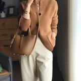Lucille női kardigán – puha kasmír gombos és elegáns klasszikus szabású mellény