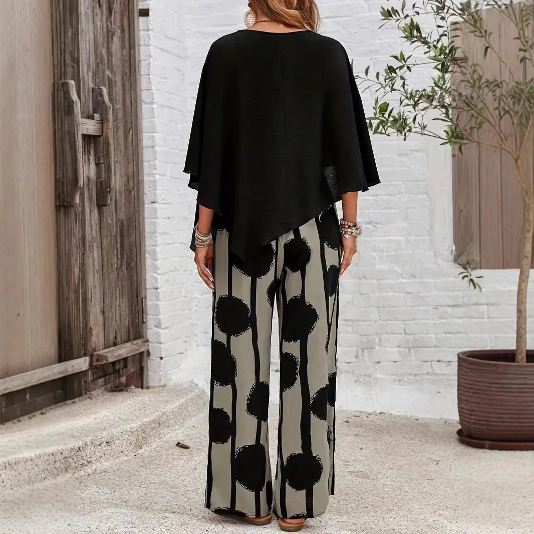Pant women 2026 casual new loose confortable dot print fashion casual wide-leg pants