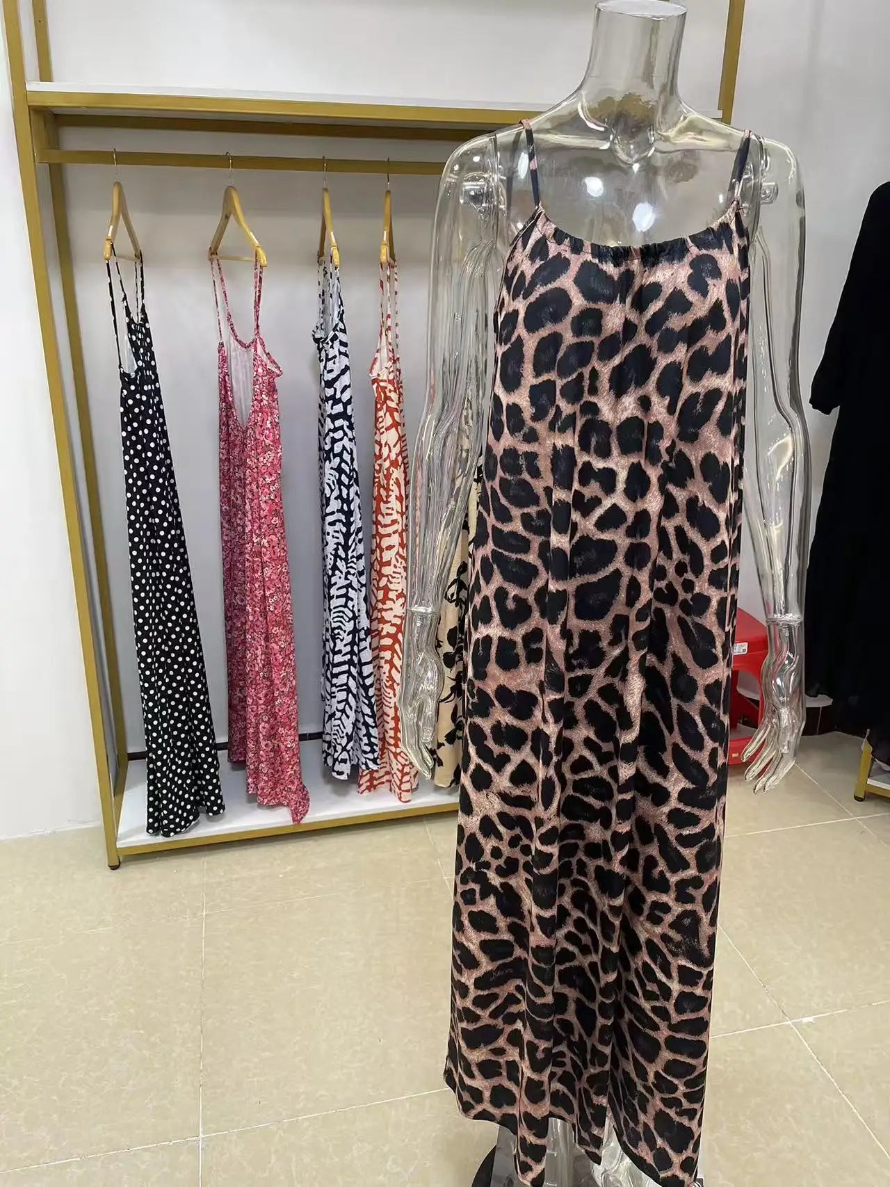 2026 New Model: Strapless Back-Disclosing Printed Long Dress – Summer Vacation Style, Comfortable Dress