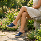 Belebújós, kerek orrú ék-sarkú mule – Mary
