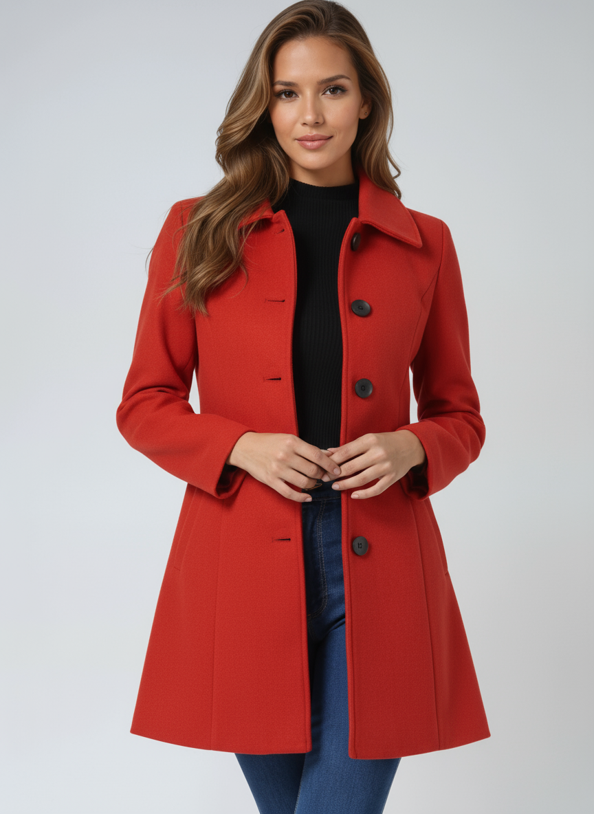 Josephine - Női Egysoros Téli Trench Kabát